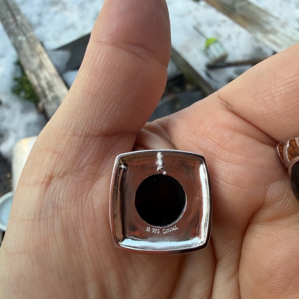 925 Sterling Silver Black Onyx Earrings - Picture 2 of 2